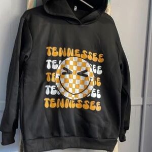 Black Tennessee Hoodie with Smiley Face